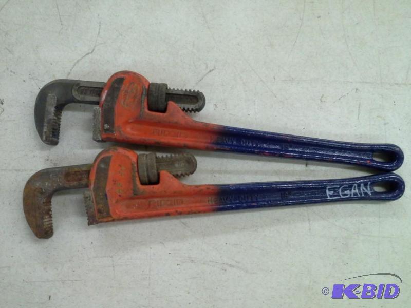 2 Rigid Pipe Wrenches