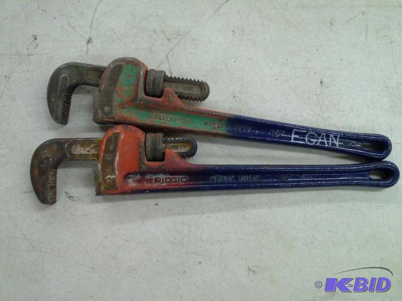 2 Rigid Pipe Wrenches