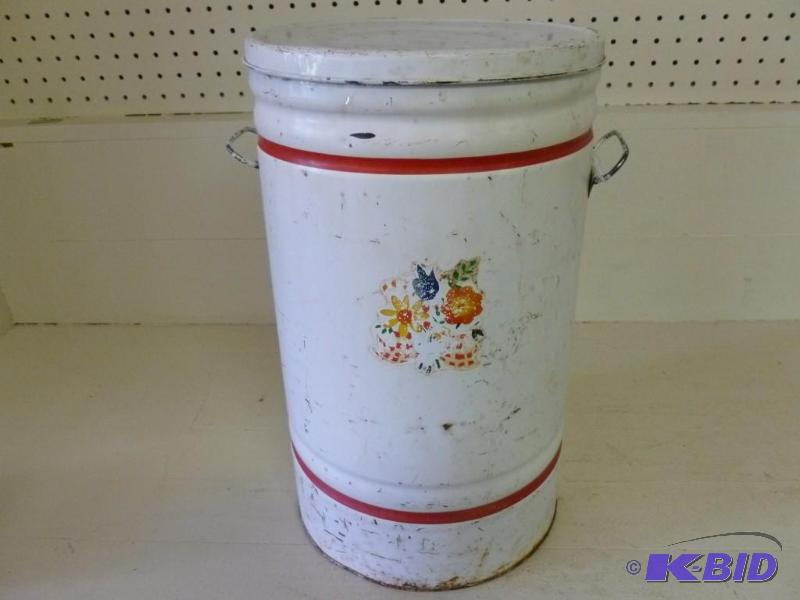 Large vintage metal flour container...