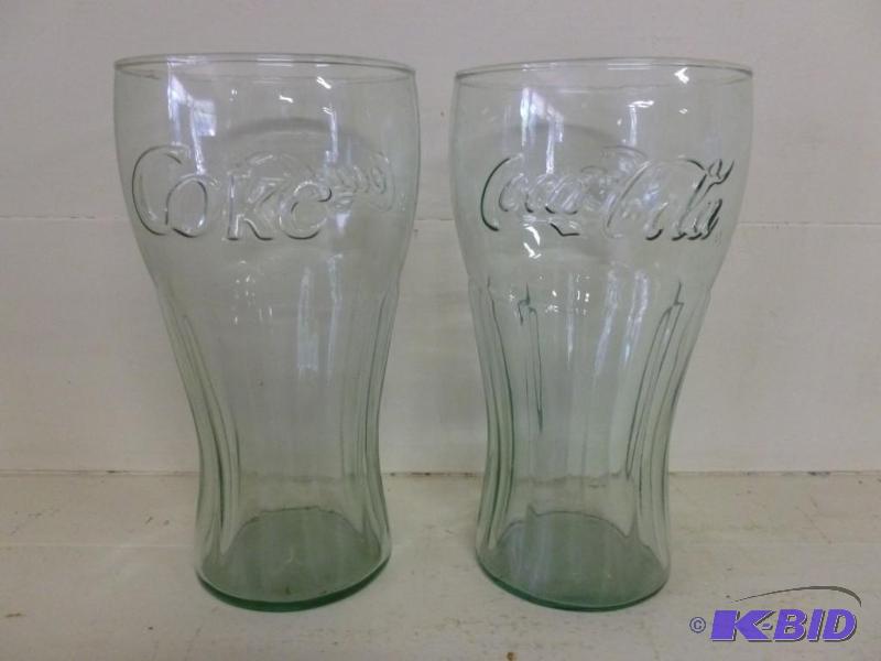 Lot of two large Coca-Cola embossed...