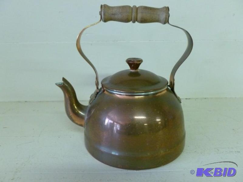 Beautiful copper plated tea kettle ...