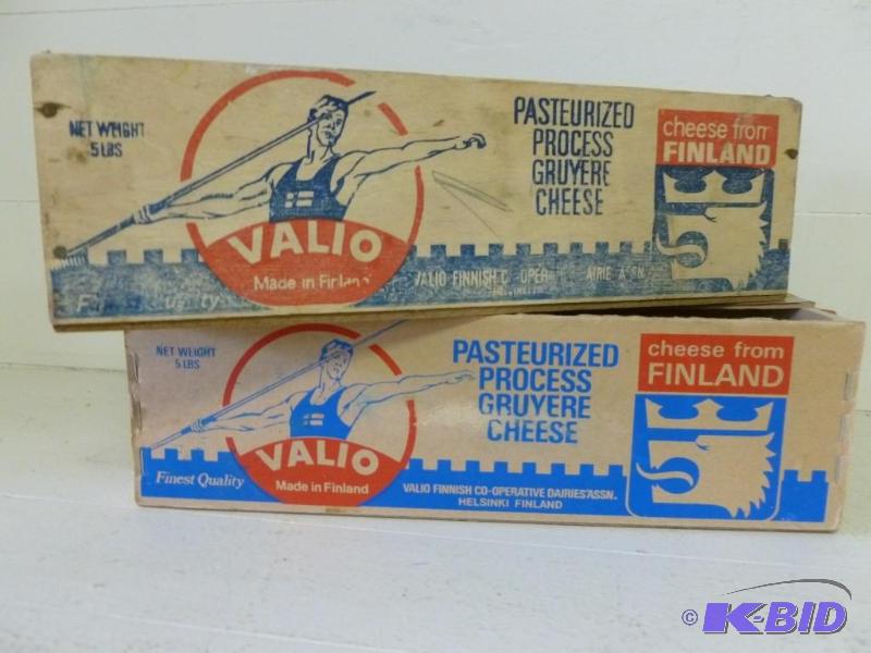 Lot of two large Valio Finnish chee...