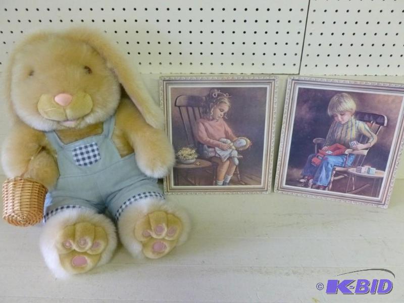 Lot of two vintage USA lithograph p...