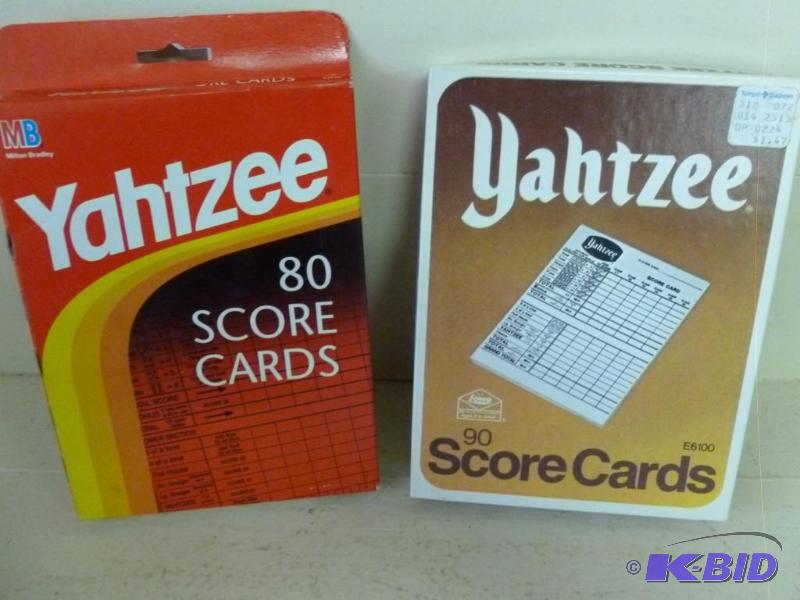 Lot of two boxes of&nbspYahtzee sc...