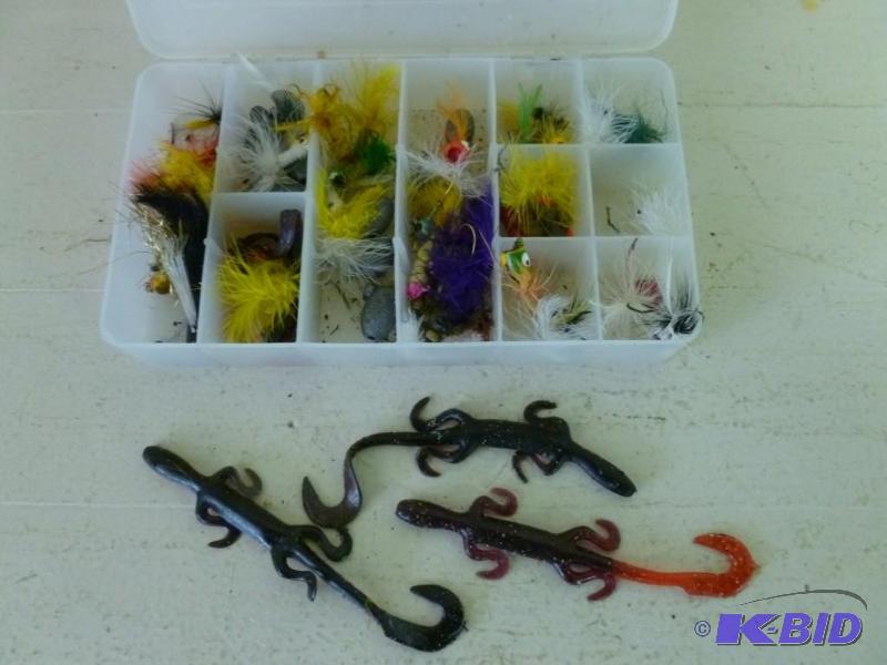 Plastic bait box loaded up with fly...