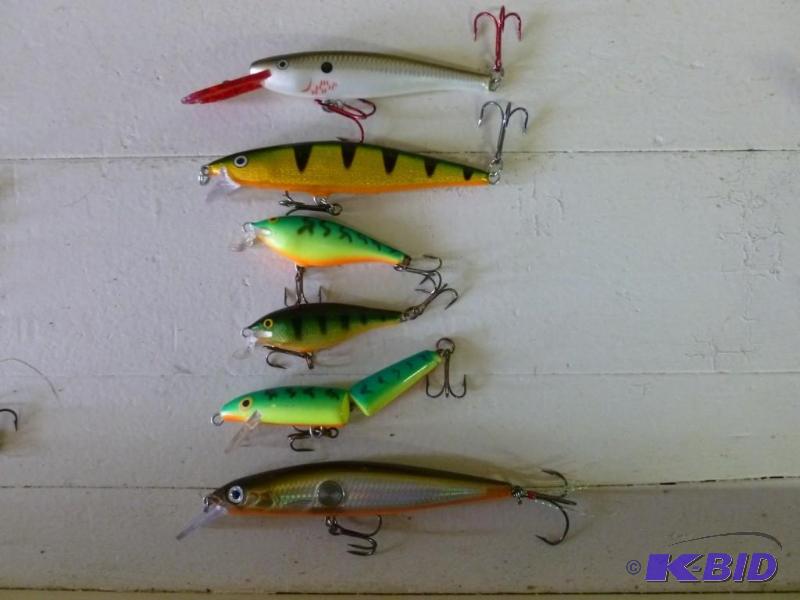 Lot of six fishing crack baits, goo...