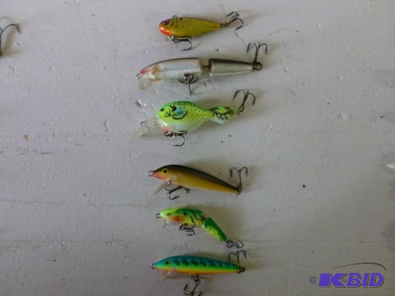Lot of six fishing crack baits, goo...