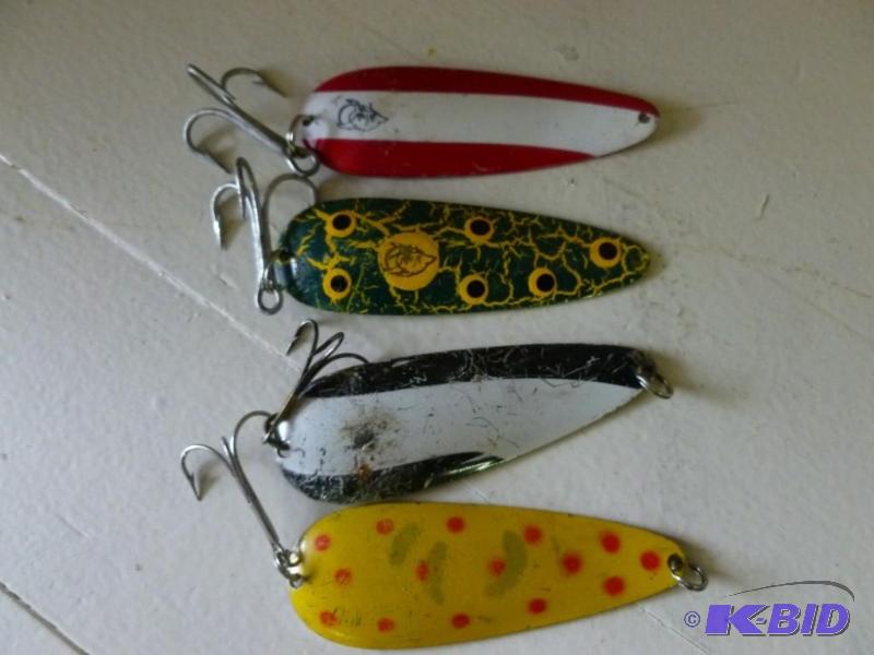 Lot of four spoon type fishing bait...