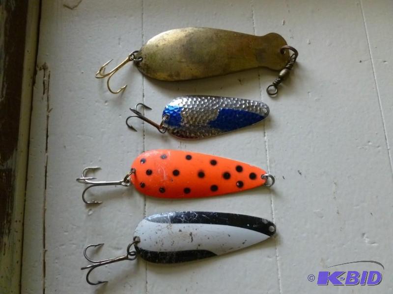 Lot of four spoon type fishing bait...