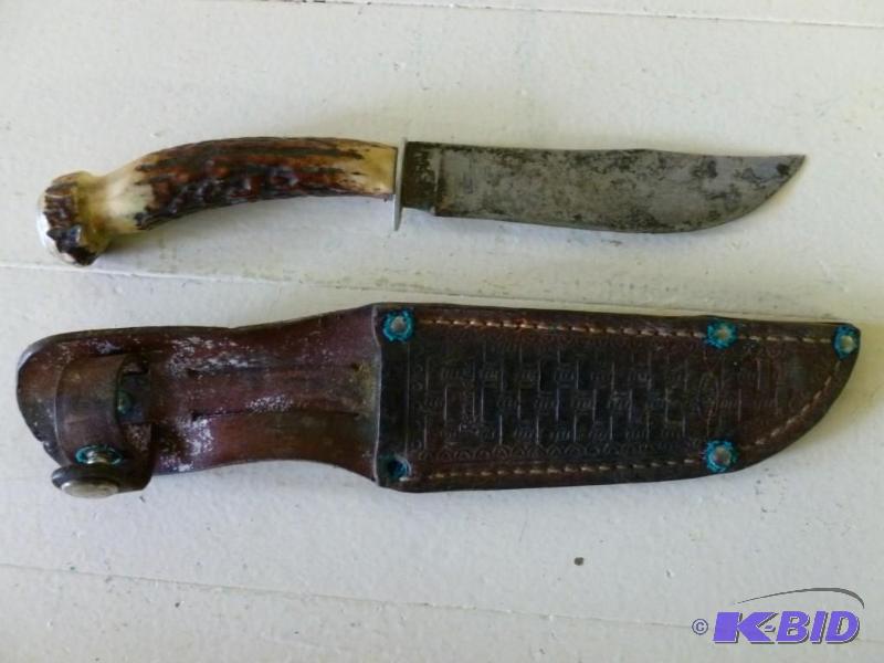 Vintage Remington RH 73 antler hand...