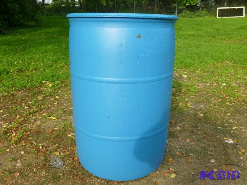 Large 55 gallon plastic drum, comes...