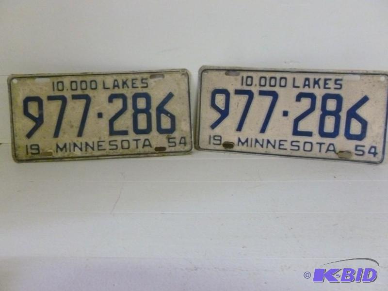 Vintage 1954 Minnesota embossed met...