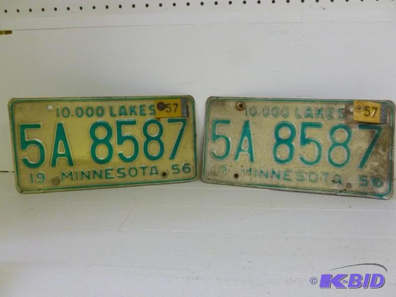 Vintage 1956 Minnesota embossed met...