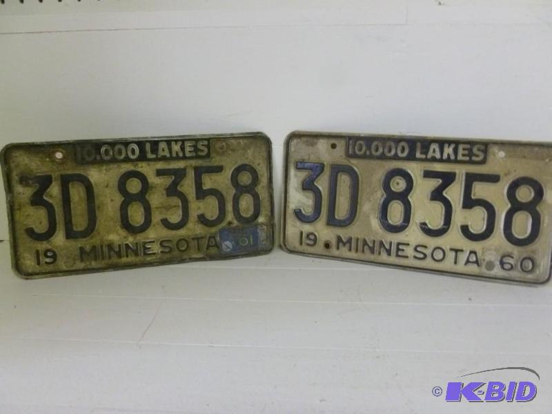 Vintage 1960 Minnesota embossed met...