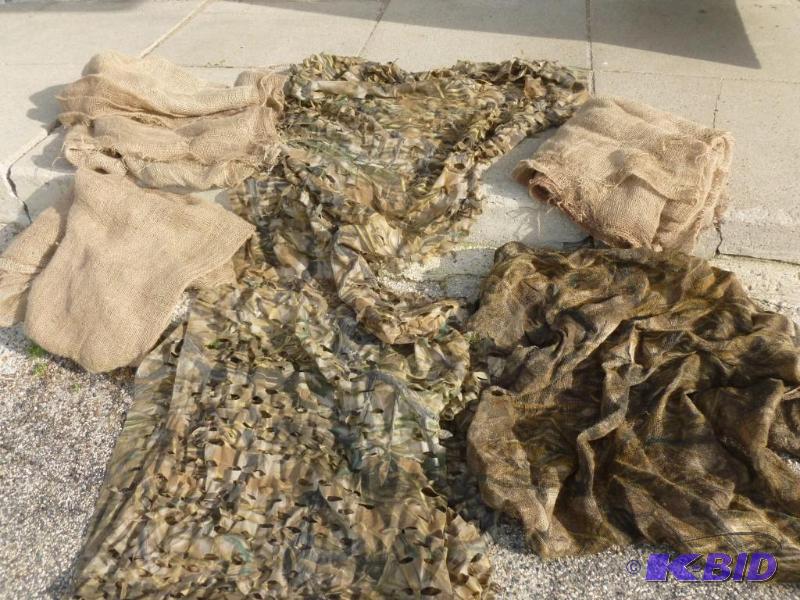 Large lot of camo. hunting netting ...