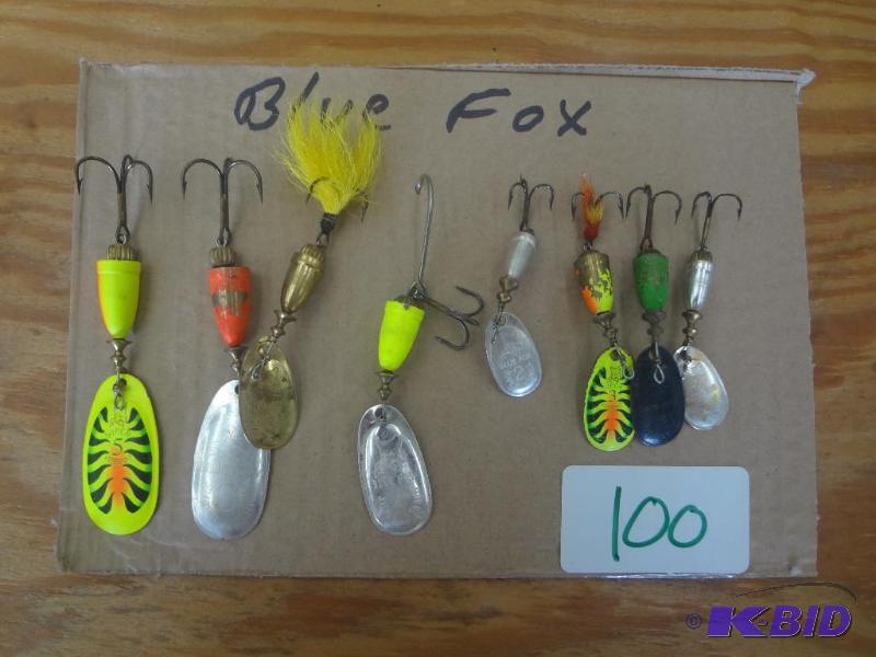 lot 100 image: (8) Blue Fox Lures...