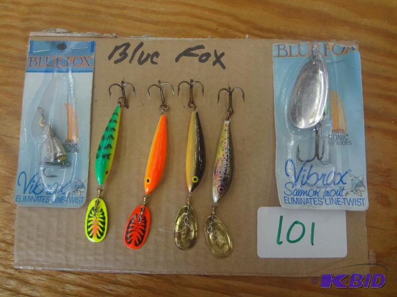 lot 101 image: (6) Blue Fox Lures...