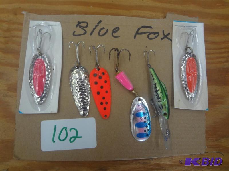 lot 102 image: (6) Blue Fox Lures...