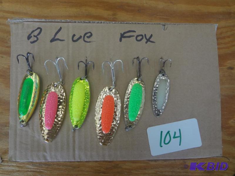 lot 104 image: (6) Blue Fox Lures...