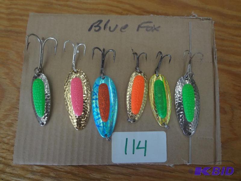 lot 114 image: (6) Blue Fox Lures...