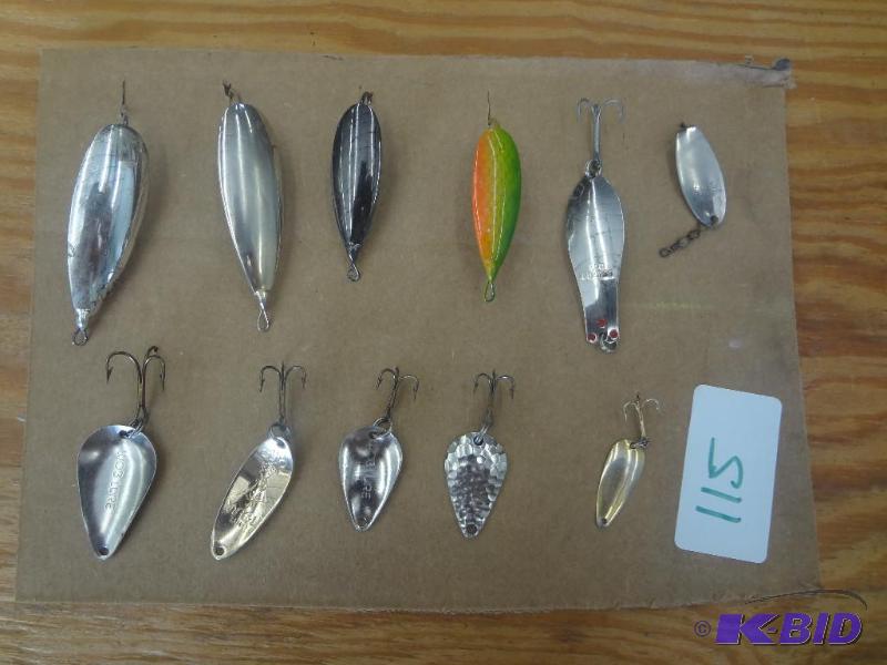 lot 115 image: (11) Various Spoon Lures...
