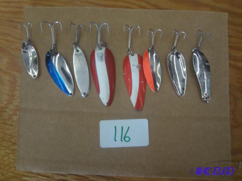 lot 116 image: (8) Various Spoon Lures...