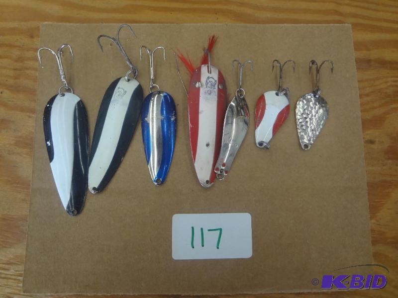 lot 117 image: (7) Various Spoon Lures...