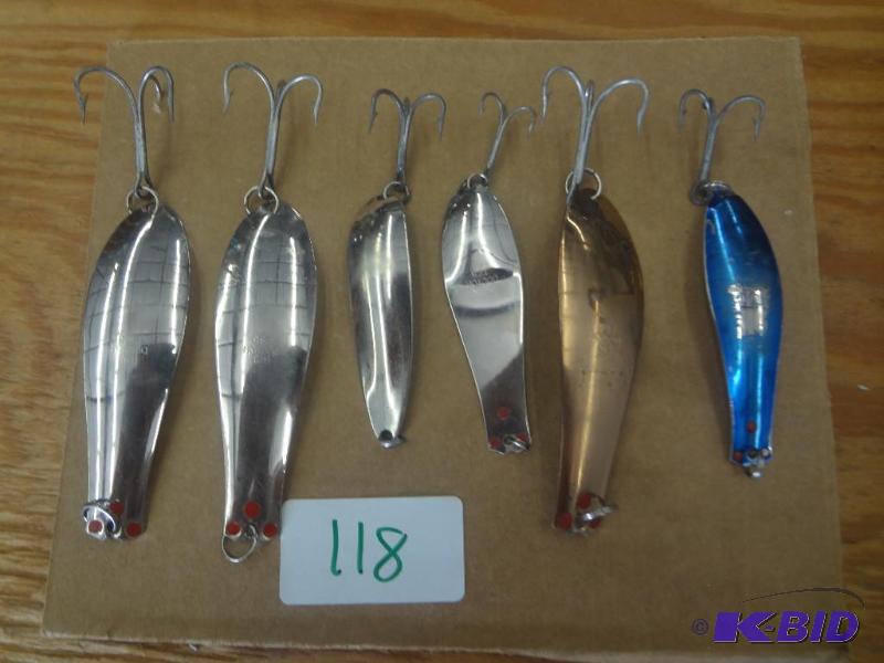lot 118 image: (6) Various Spoon Lures...