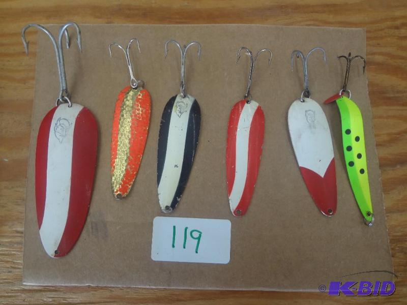 lot 119 image: (6) Various Spoon Lures...