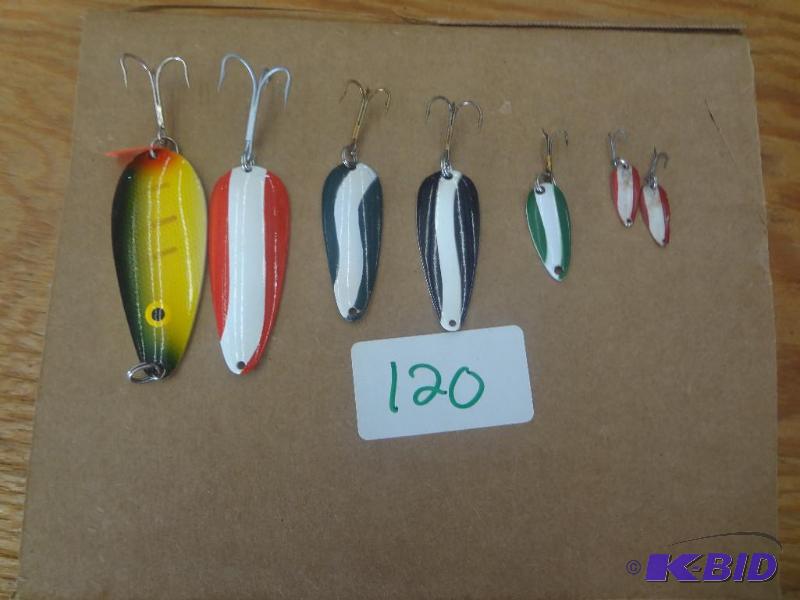 lot 120 image: (7) Various Spoon Lures...