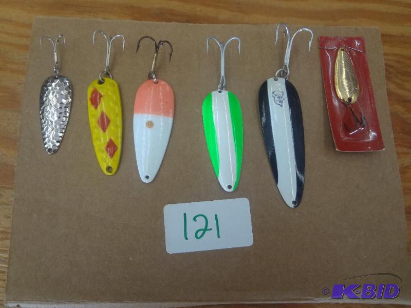 lot 121 image: (6) Various Spoon Lures...