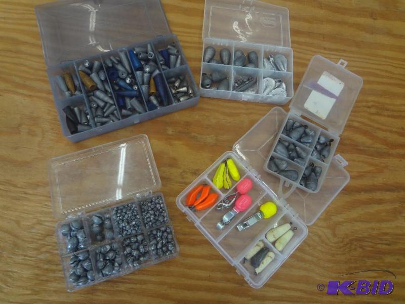 lot 140 image: (5) Boxes Full Of Various Sinkers...