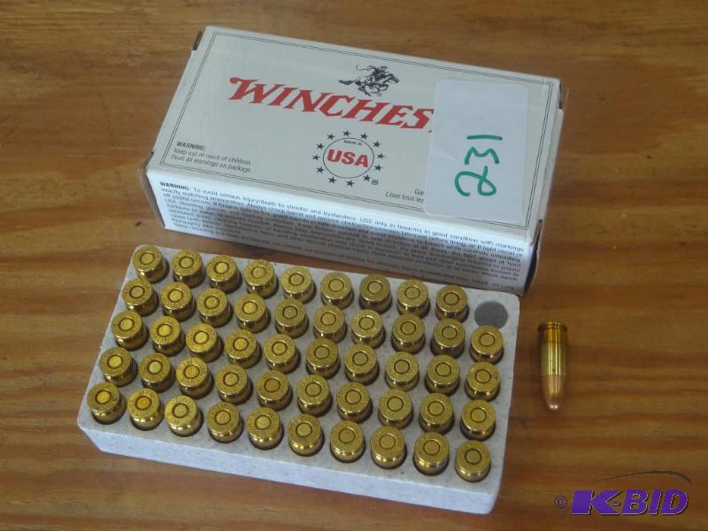 lot 231 image: (50) Rounds Winchester 9mm Luger, 1...