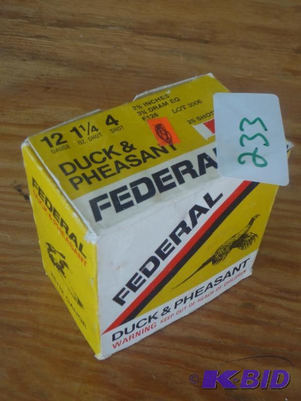 lot 233 image: (24) Federal 12gauge 4-Shot 2.75&qu...