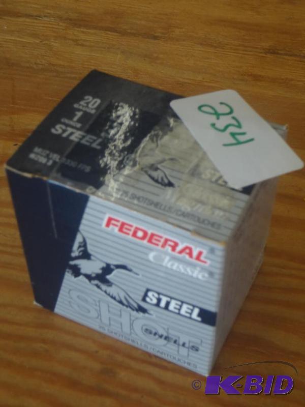 lot 234 image: (25) Federal Steel 20gauge 3-Shot 3...
