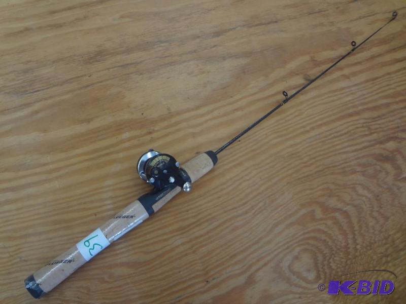 lot 39 image: HT Ice Reel With Pflueger Ice Rod...