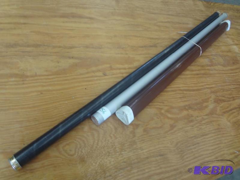 lot 56 image: (3) Vintage Rod Tubes...