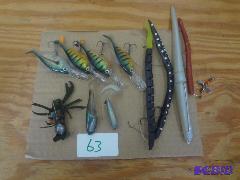 lot 63 image: (11) Various Rubber Bait Lures...