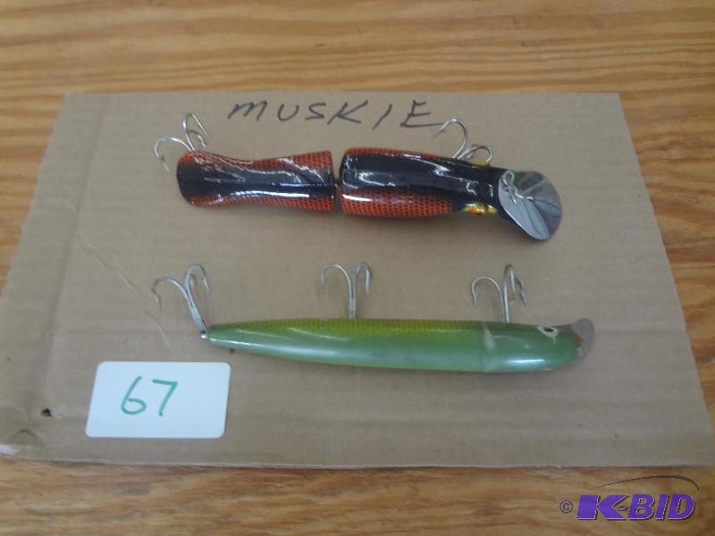 lot 67 image: (2) Muskie Lures...