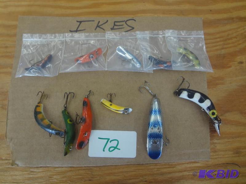 lot 72 image: (11) Vintage Ike Lures...