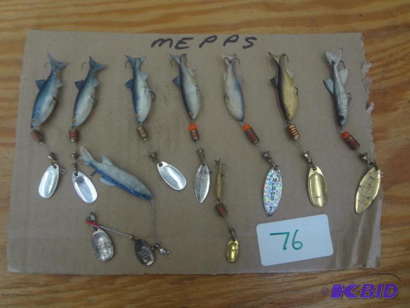 lot 76 image: (9) Mepps Spinner Lures...
