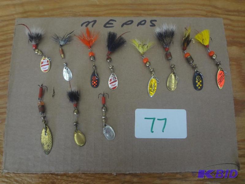 lot 77 image: (11) Mepps Spinner Lures...