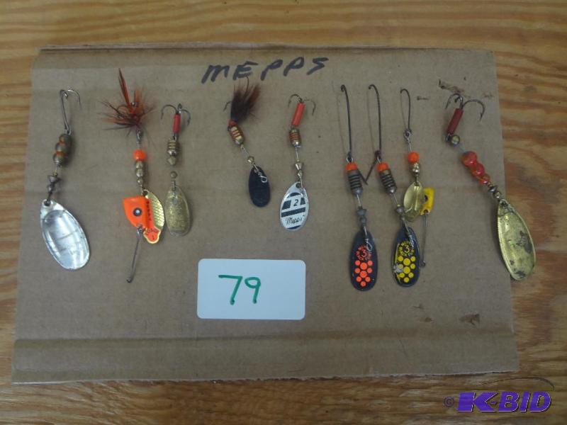 lot 79 image: (9) Mepps Spinner Lures...