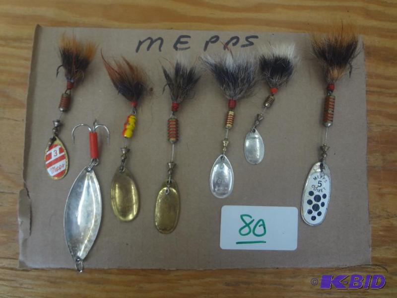 lot 80 image: (7) Mepps Spinner Lures...