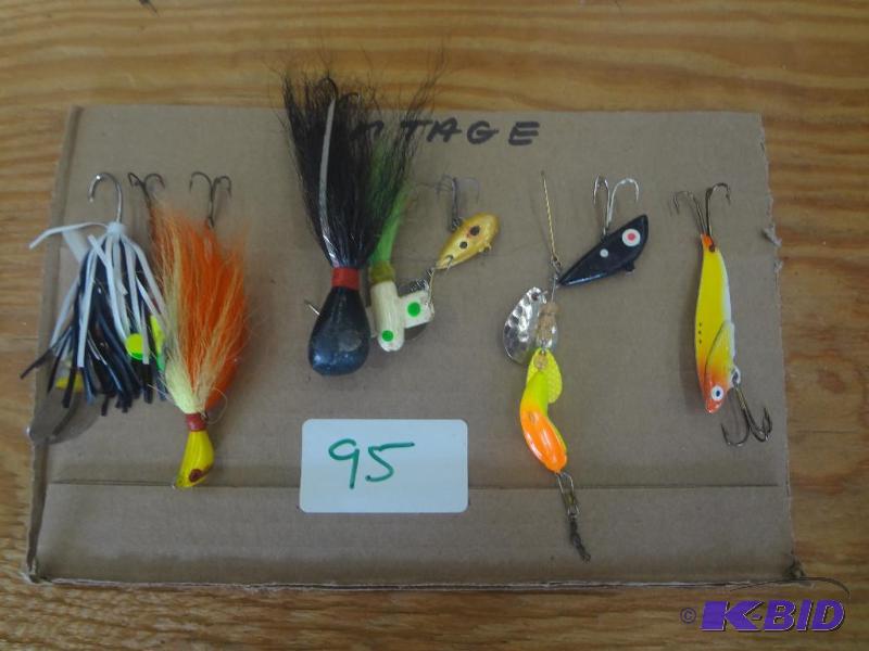 lot 95 image: (9) Vintage Lures...
