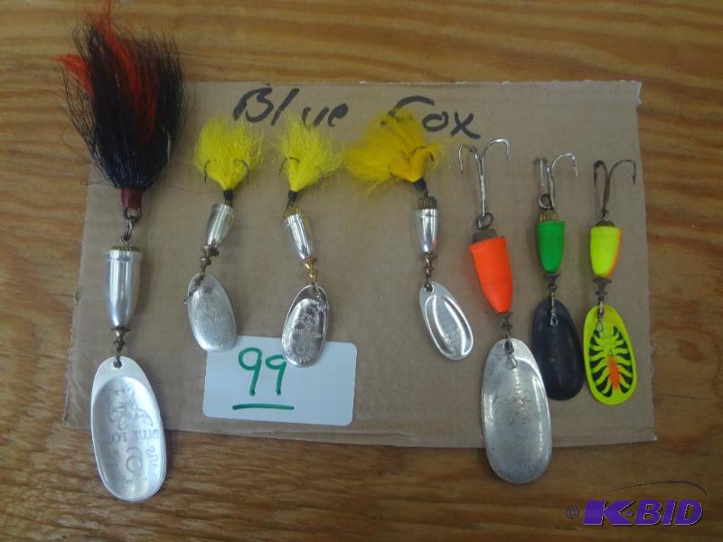 lot 99 image: (7) Blue Fox Lures...