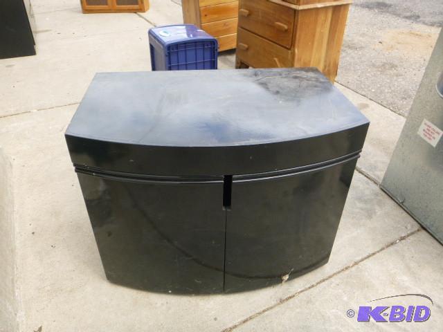 lot 102 image: Black TV Stand 25" X 32" ...