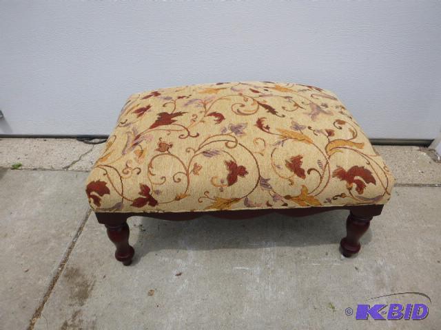 lot 135 image: Padded Ottoman...