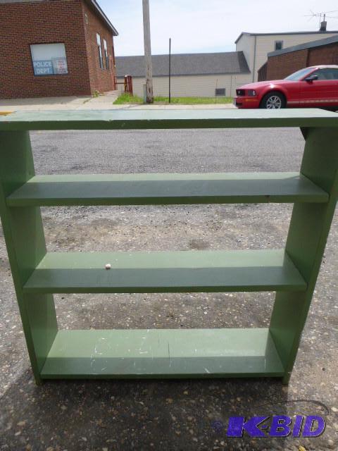 lot 140 image: Wood Book Shelf 31" X 31"...