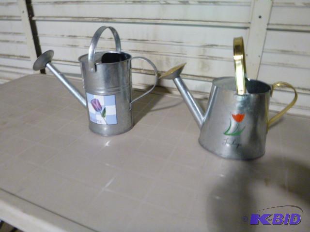 lot 173 image: 2 Metal Garden Watering Cans...